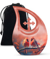 Humming Birds Pair Urn For Ashes - Bird Cremation Urn For Men