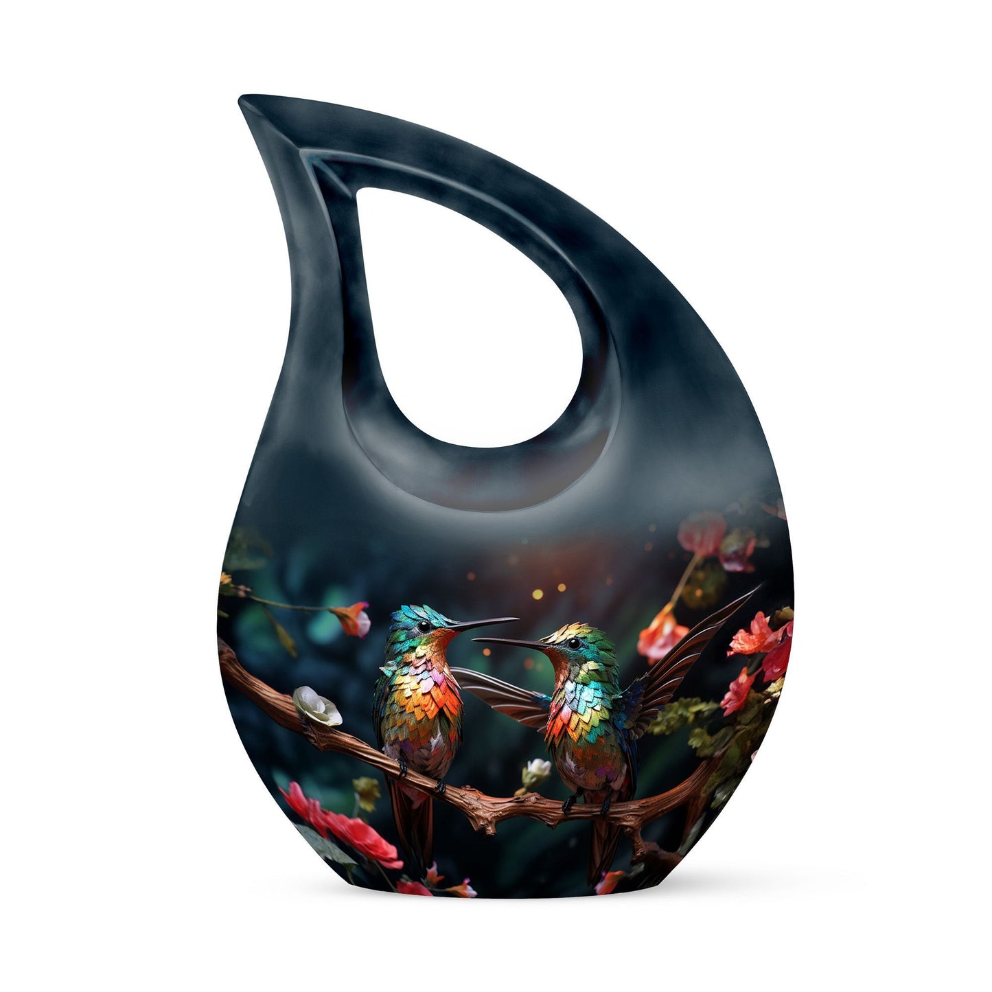 10-inch Cross Drop Humming Bird Urn