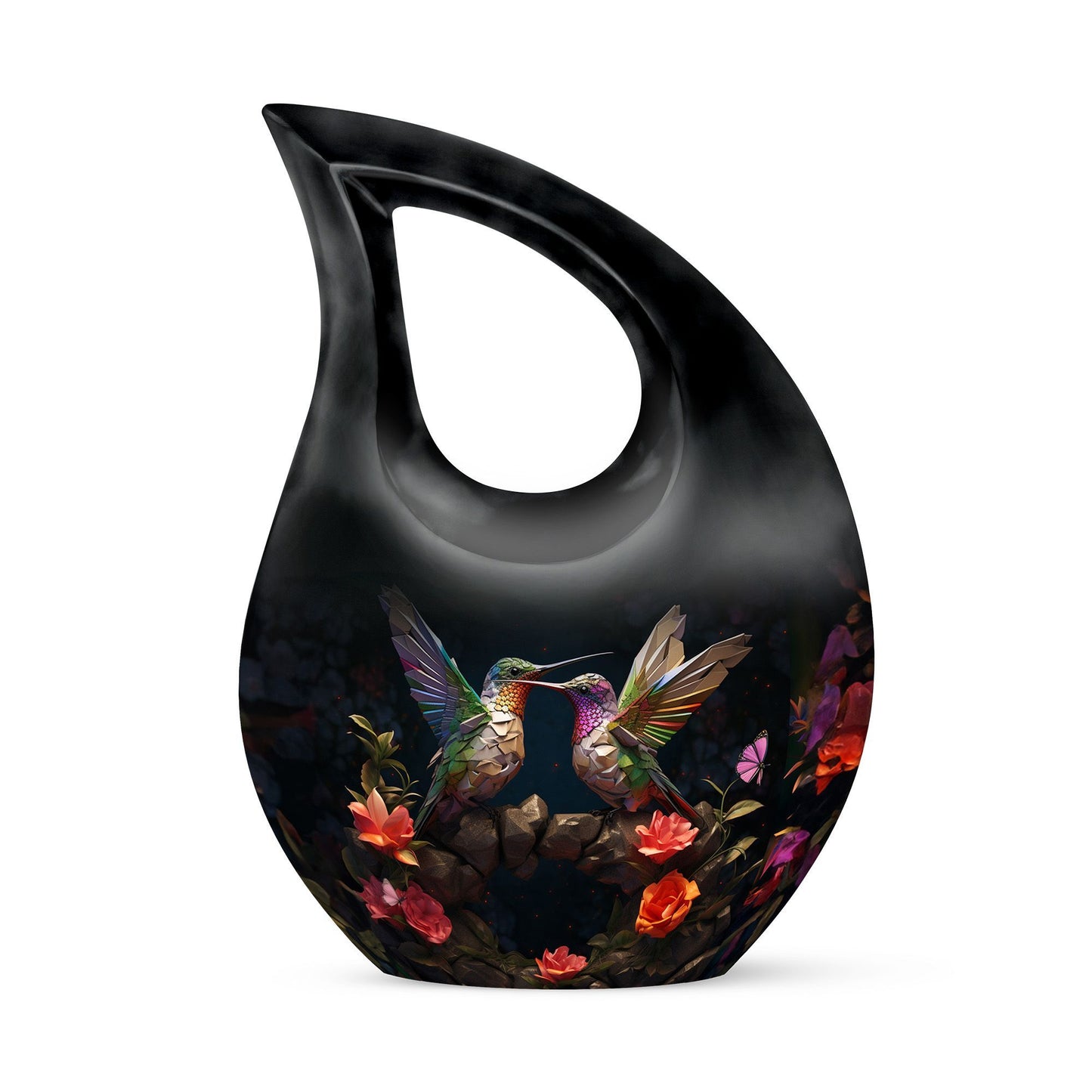 10-inch Humming Bird Cross Drop Urn 