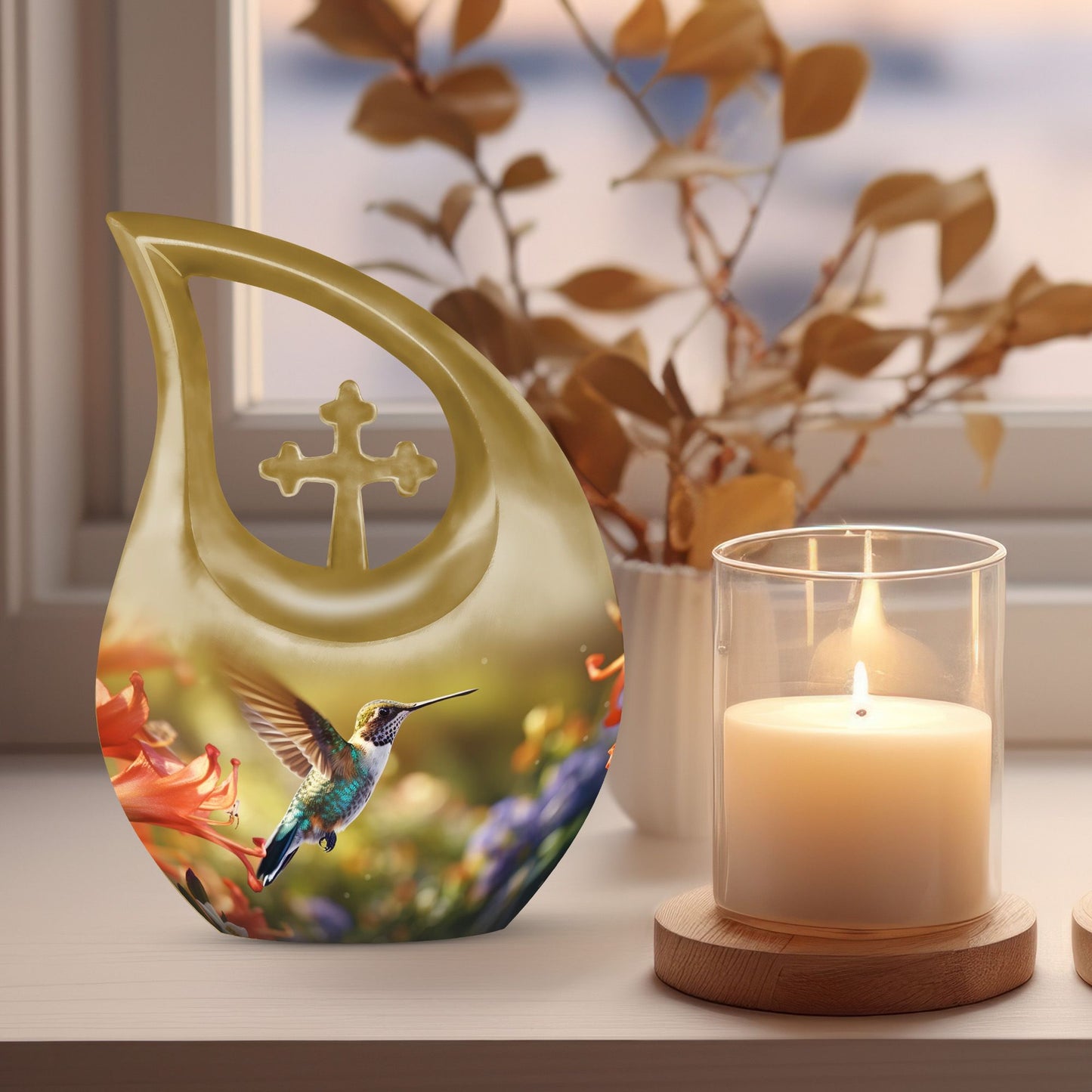 10 inch Humming Bird Urn 