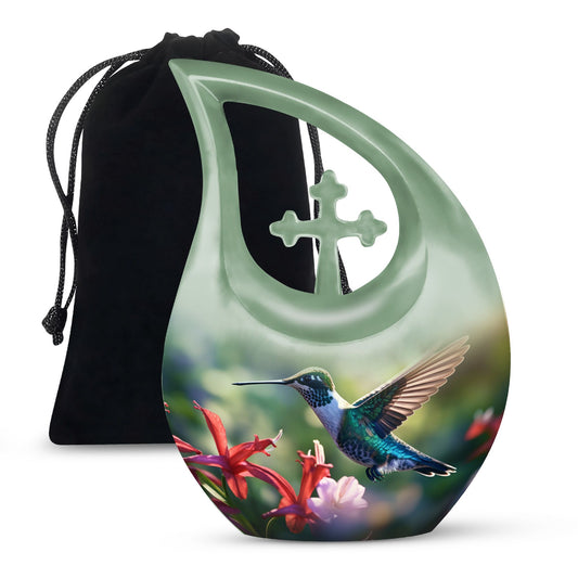 10 inch Humming Bird Cremation Urn, 