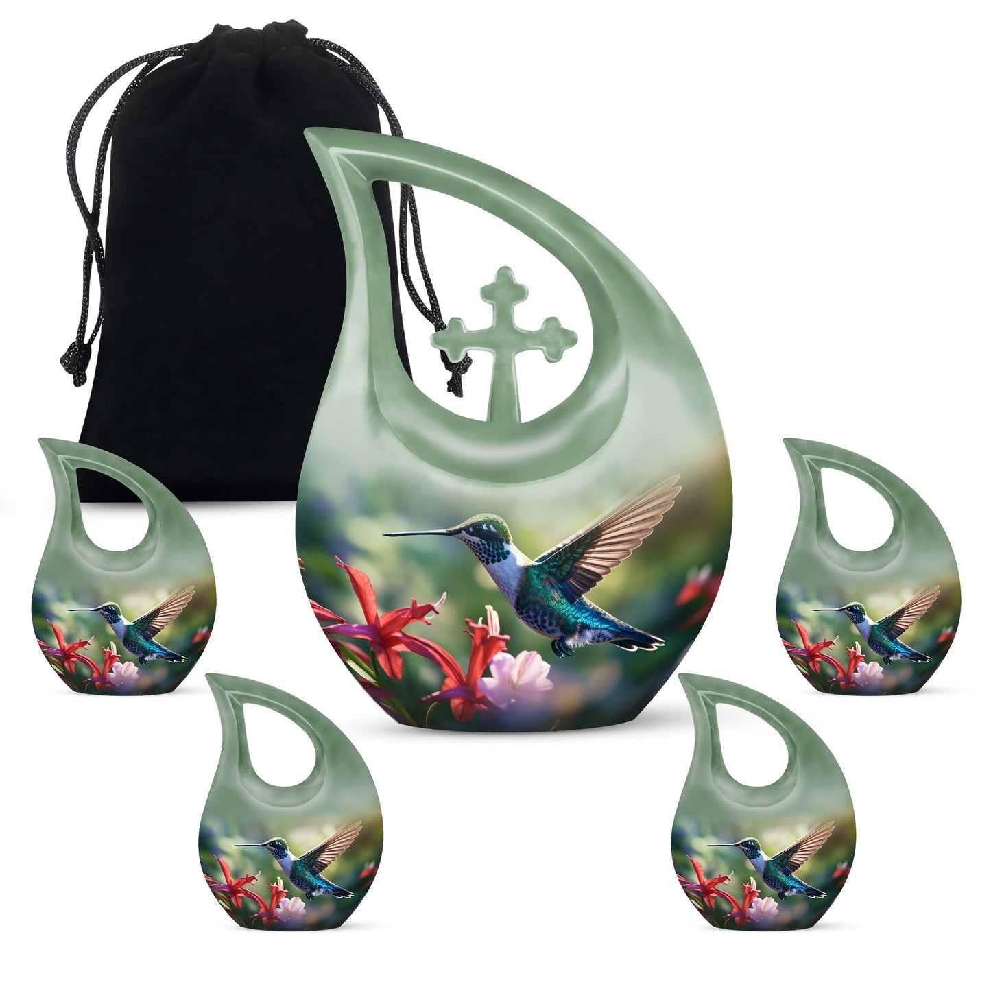 10 inch Humming Bird Cremation Urn, 