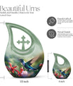 10 inch Humming Bird Cremation Urn, 