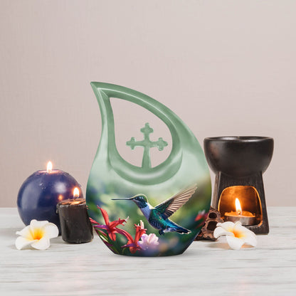 10 inch Humming Bird Cremation Urn, 