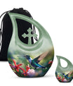 10 inch Humming Bird Cremation Urn, 
