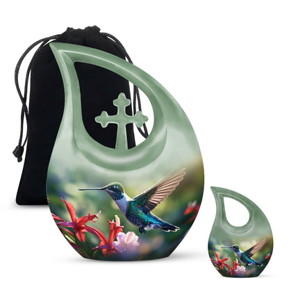 10 inch Humming Bird Cremation Urn, 
