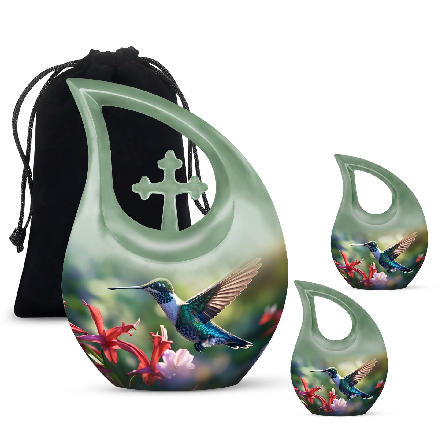 10 inch Humming Bird Cremation Urn, 
