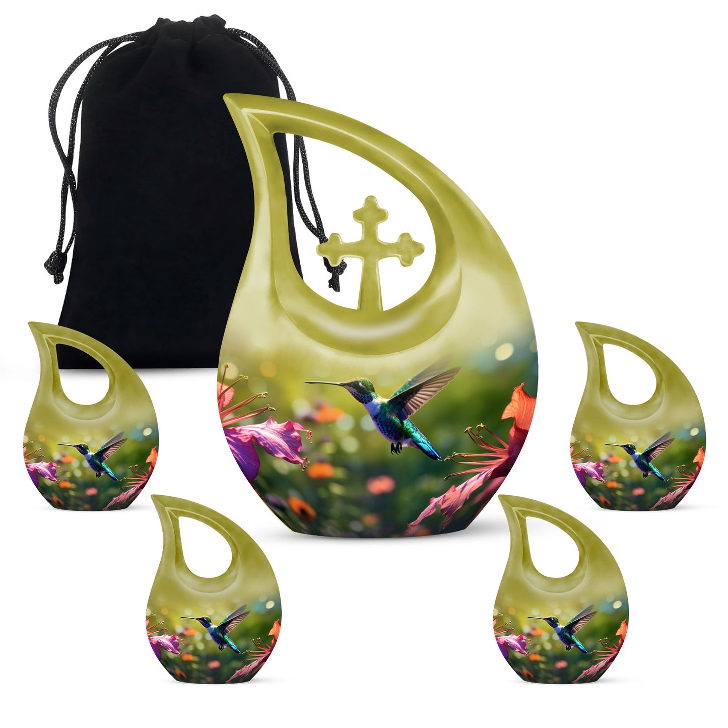 10 Inch Humming Bird Cremation Urn 