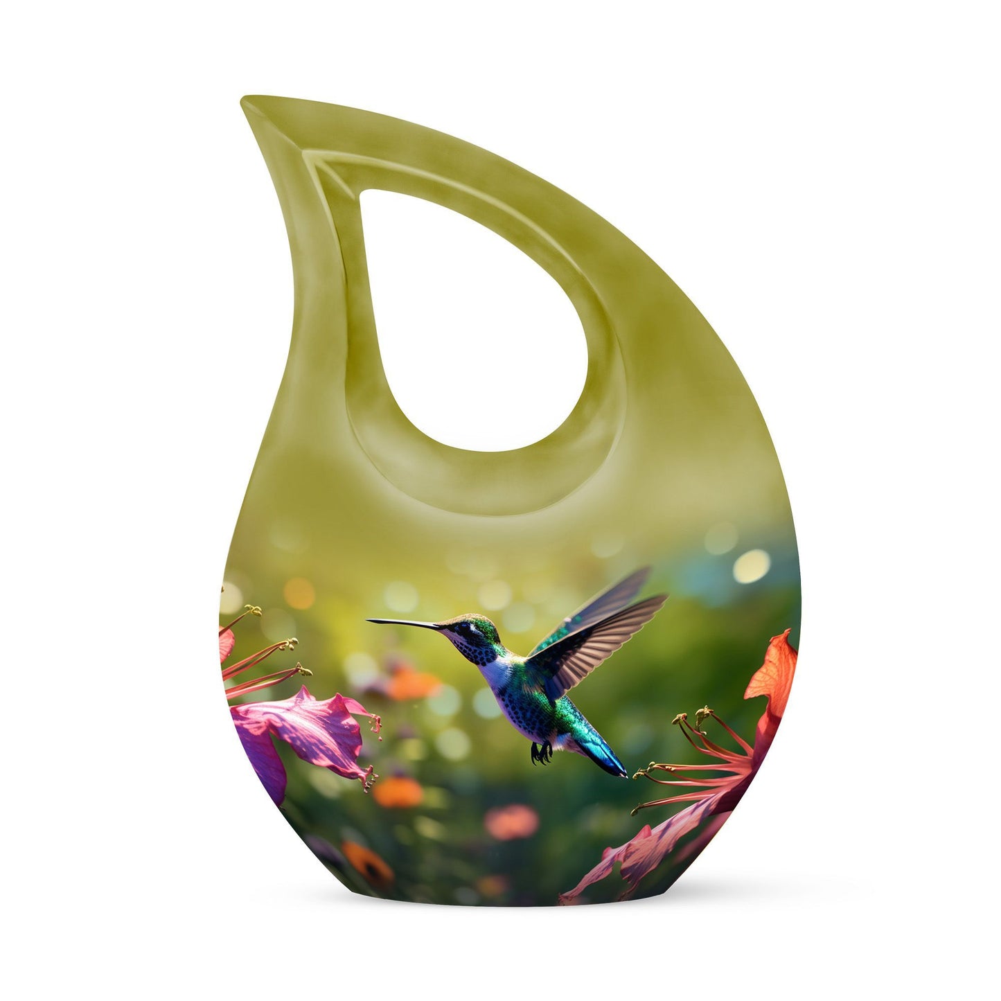 10 Inch Humming Bird Cremation Urn 