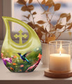 10 Inch Humming Bird Cremation Urn 