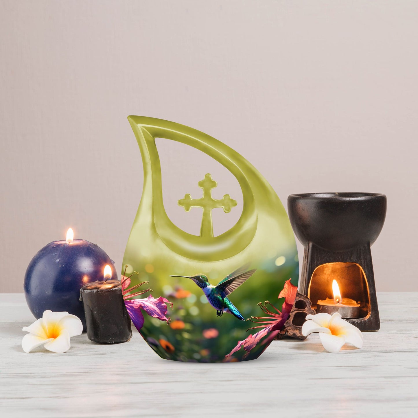 10 Inch Humming Bird Cremation Urn 