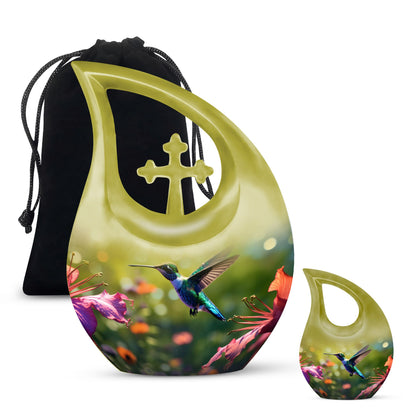 10 Inch Humming Bird Cremation Urn 