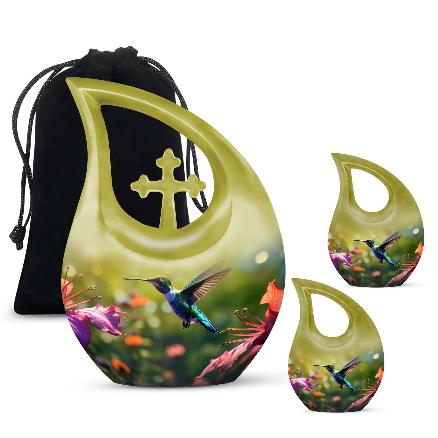 10 Inch Humming Bird Cremation Urn 