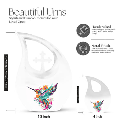 10-inch Humming Bird memorial urn
