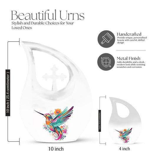 10-inch Humming Bird memorial urn