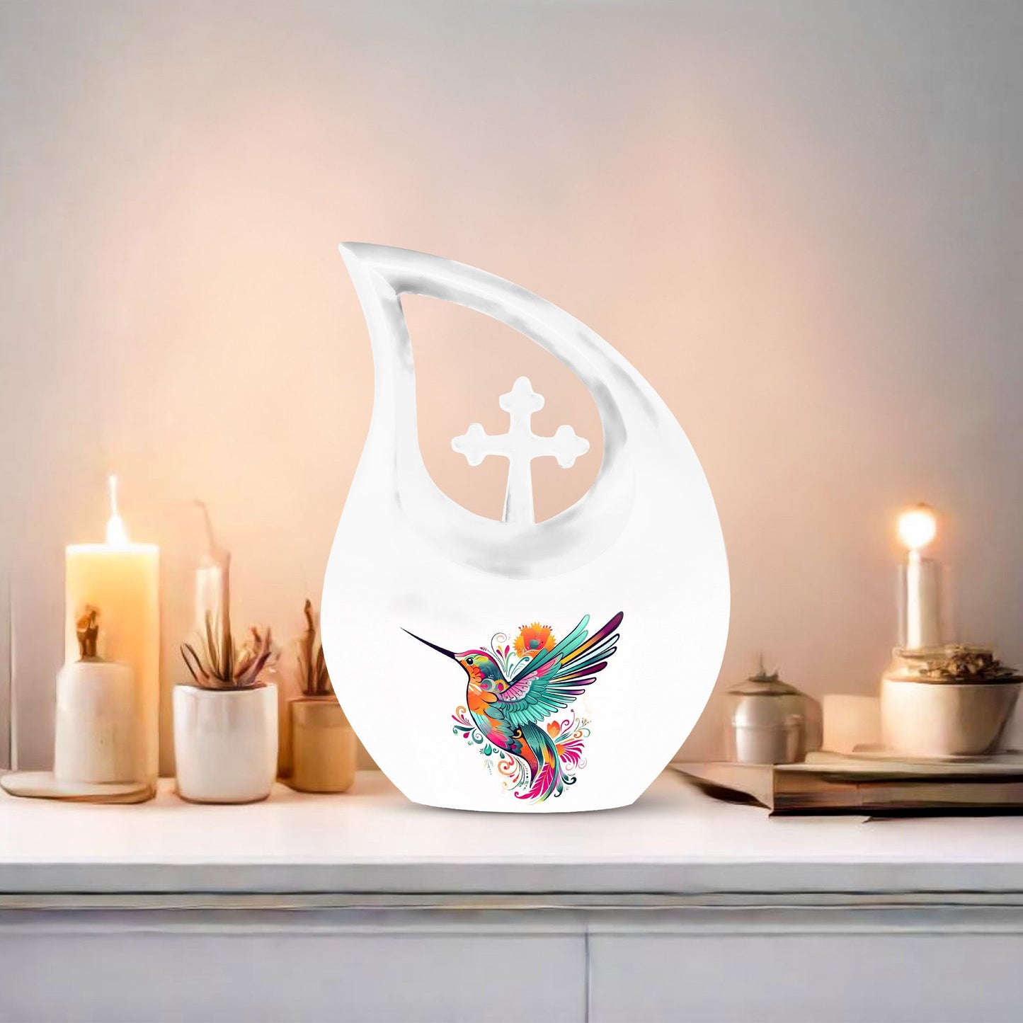 10-inch Humming Bird memorial urn
