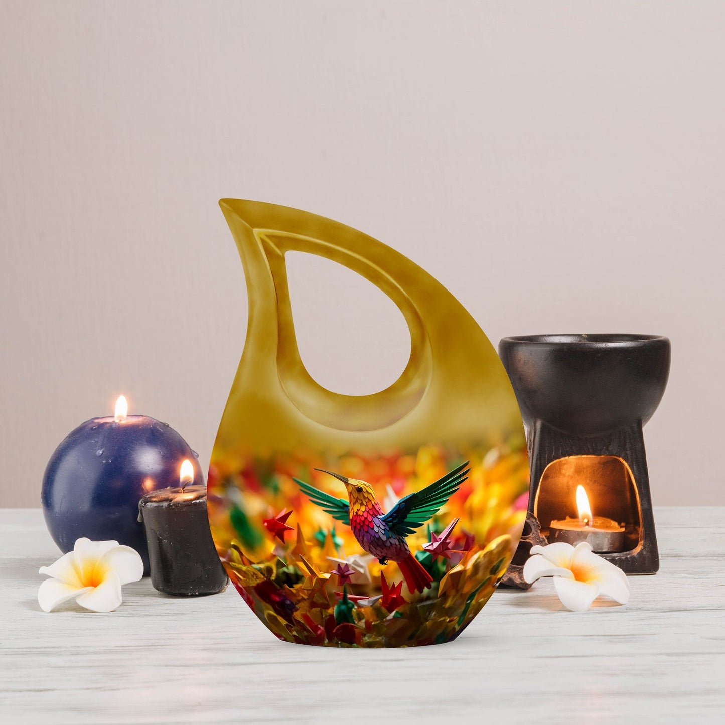 10-inch aluminium Humming Bird Urn