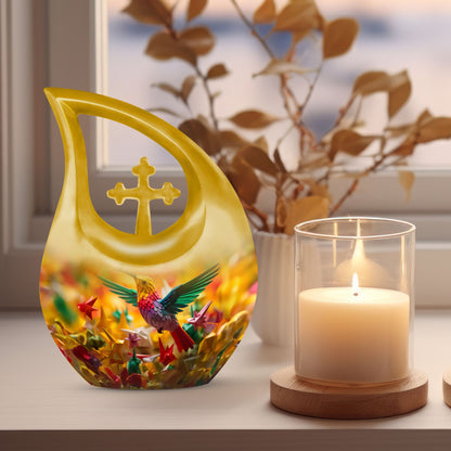 10-inch aluminium Humming Bird Urn