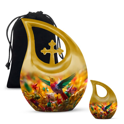 10-inch aluminium Humming Bird Urn