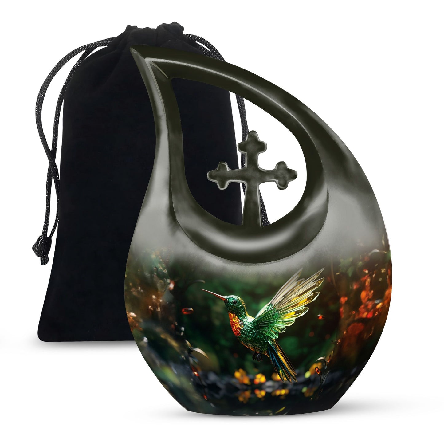 10-inch aluminium Humming Bird Urn 