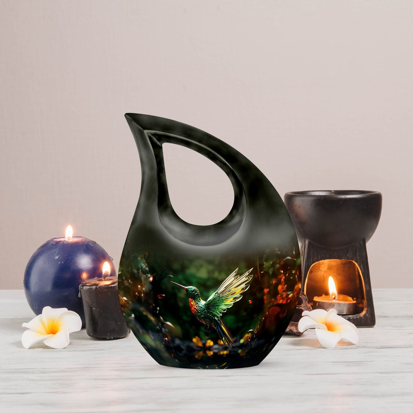 10-inch aluminium Humming Bird Urn 
