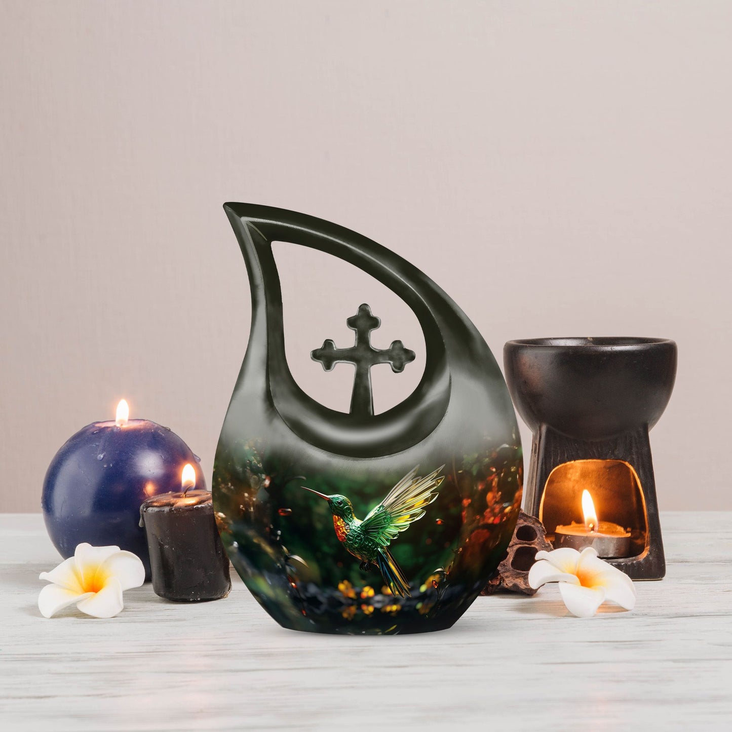 10-inch aluminium Humming Bird Urn 