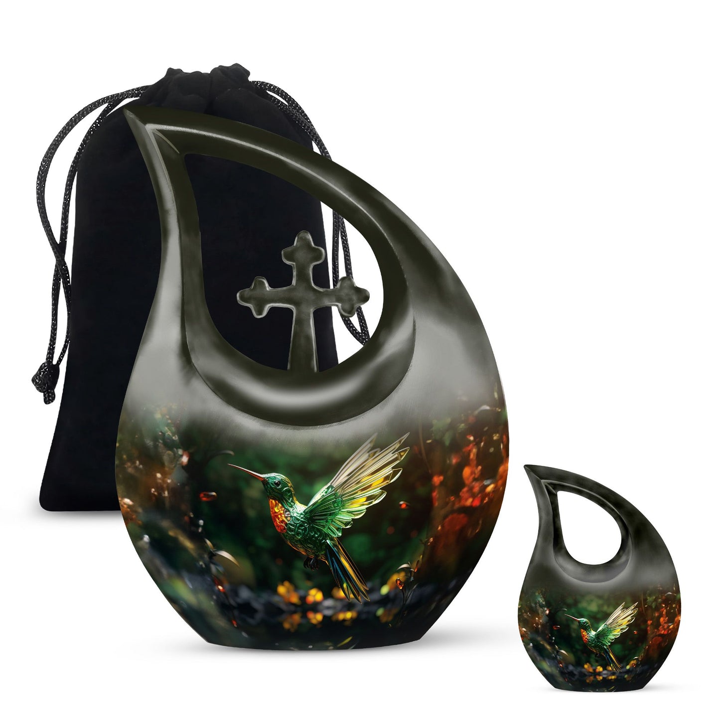 10-inch aluminium Humming Bird Urn 