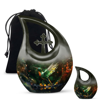 10-inch aluminium Humming Bird Urn 