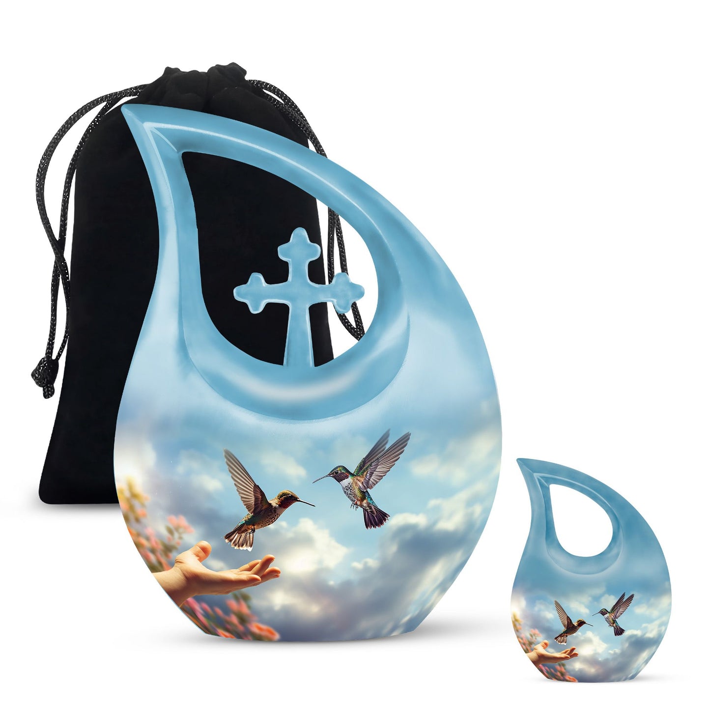 10 Inch Humming Bird Urn
