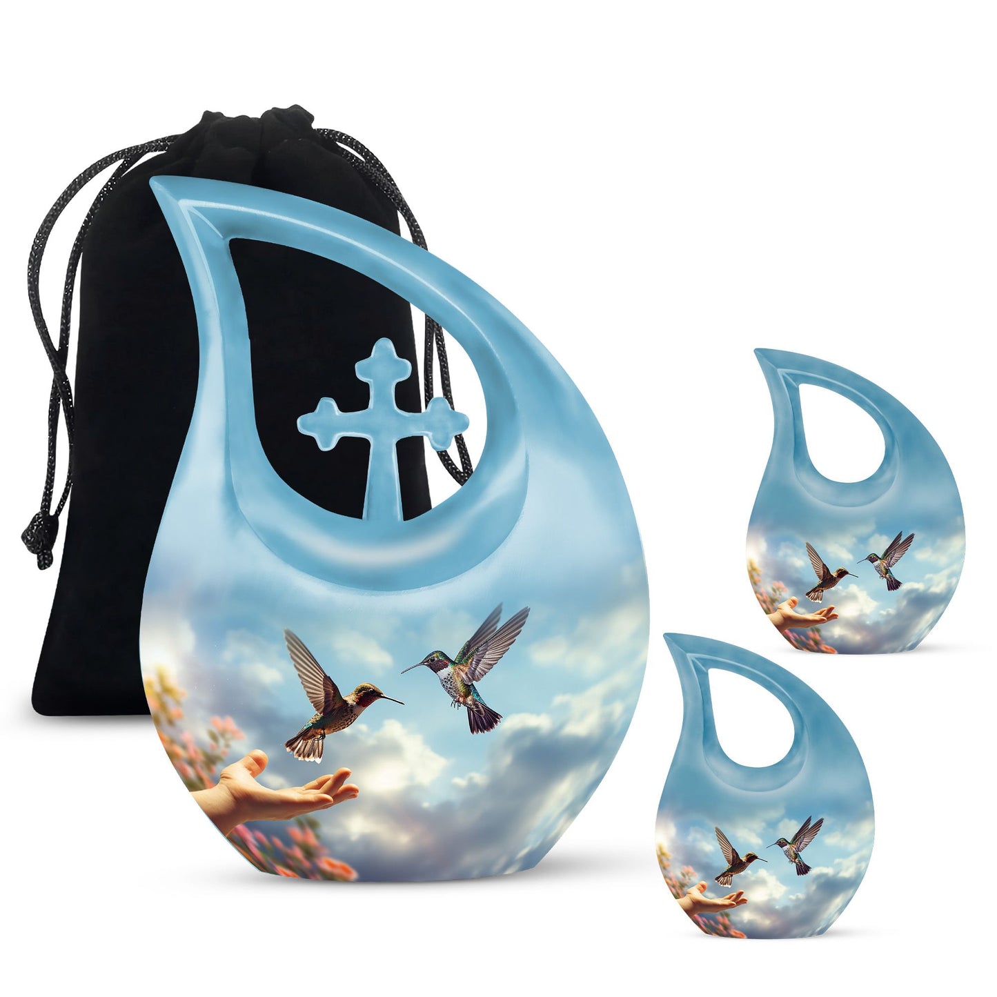 10 Inch Humming Bird Urn