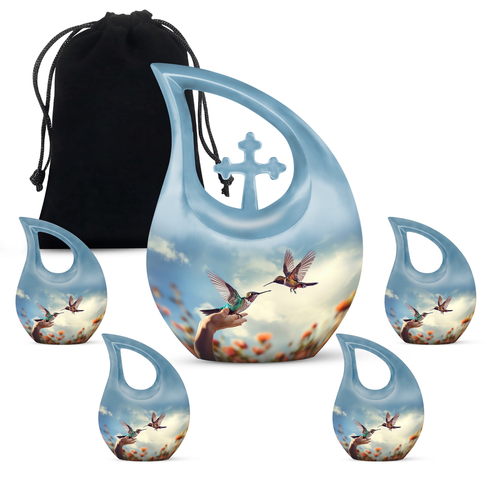 Humming Bird Urn - Small & Large Keepsake Cremation Urn For Human Ashes