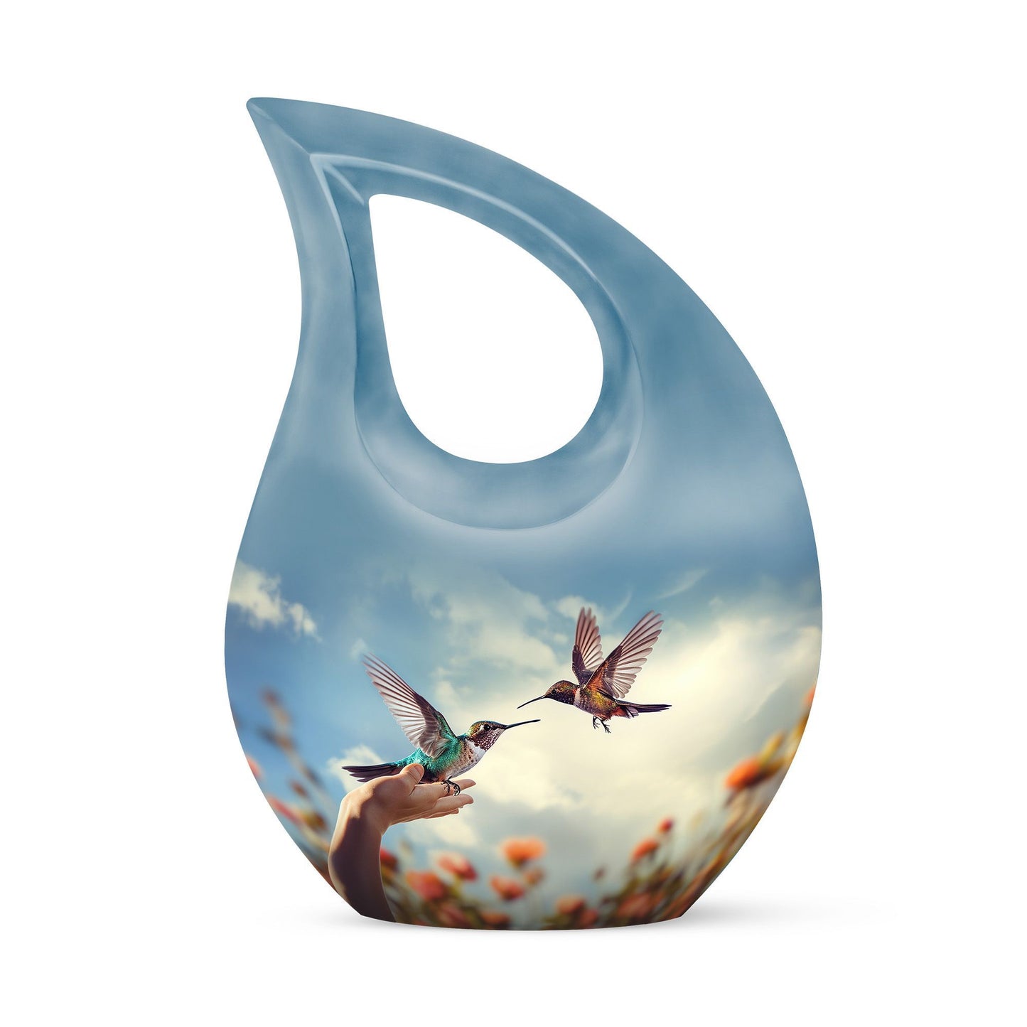 10-inch Humming Bird urn 