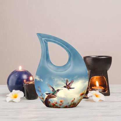 10-inch Humming Bird urn 