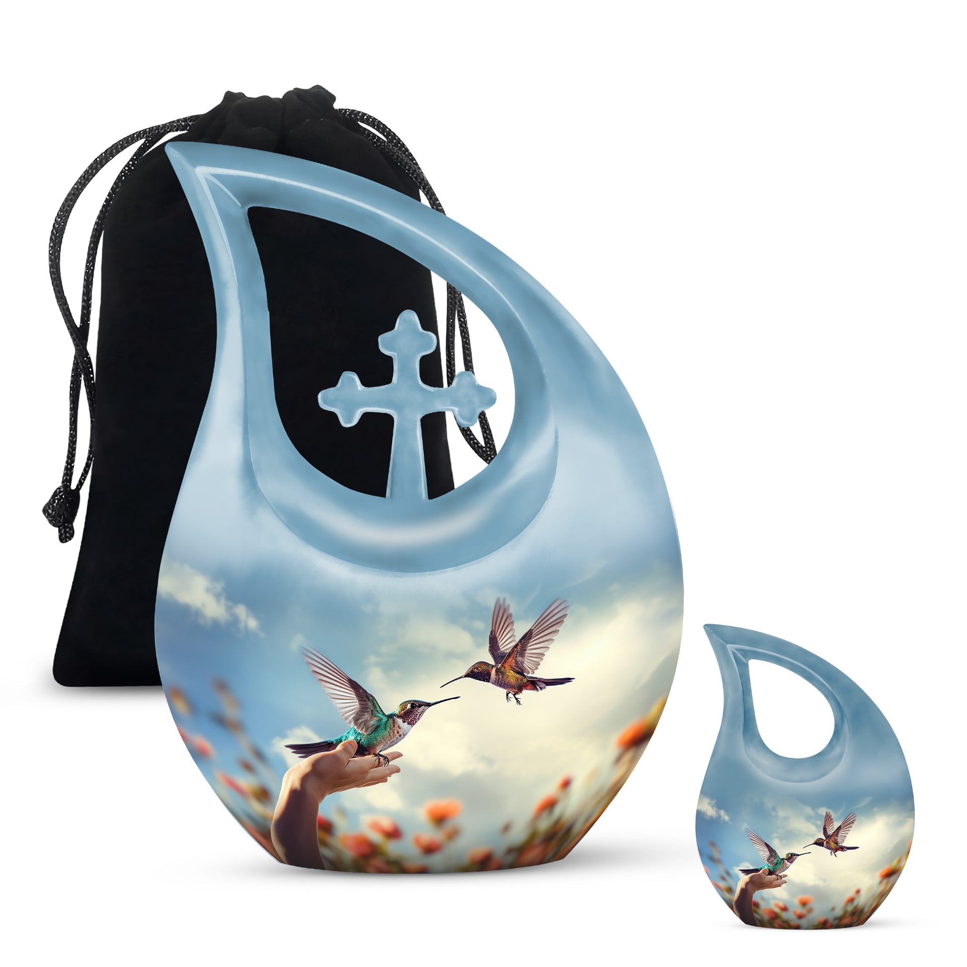Humming Bird Urn - Small & Large Keepsake Cremation Urn For Human Ashes