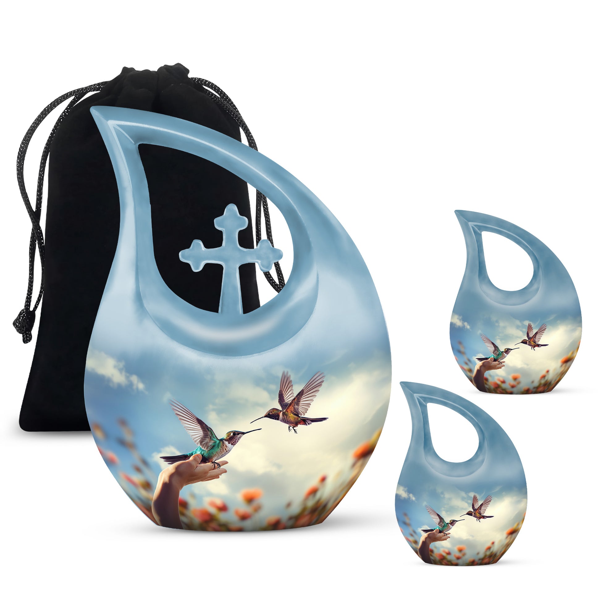 Humming Bird Urn - Small & Large Keepsake Cremation Urn For Human Ashes