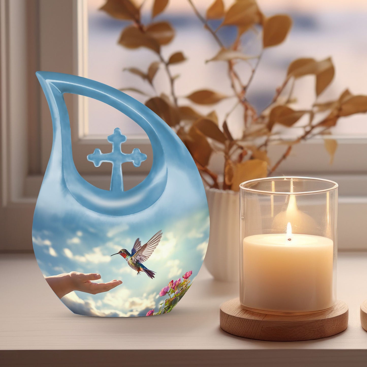 10-inch Humming Bird Urn, 
