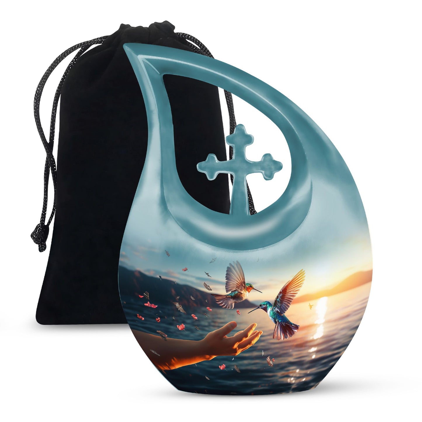 10-inch Aluminium Humming Bird Urn 