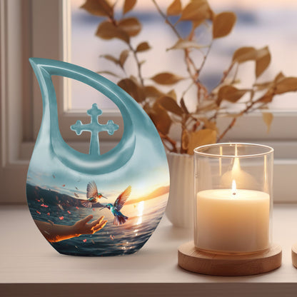 10-inch Aluminium Humming Bird Urn 