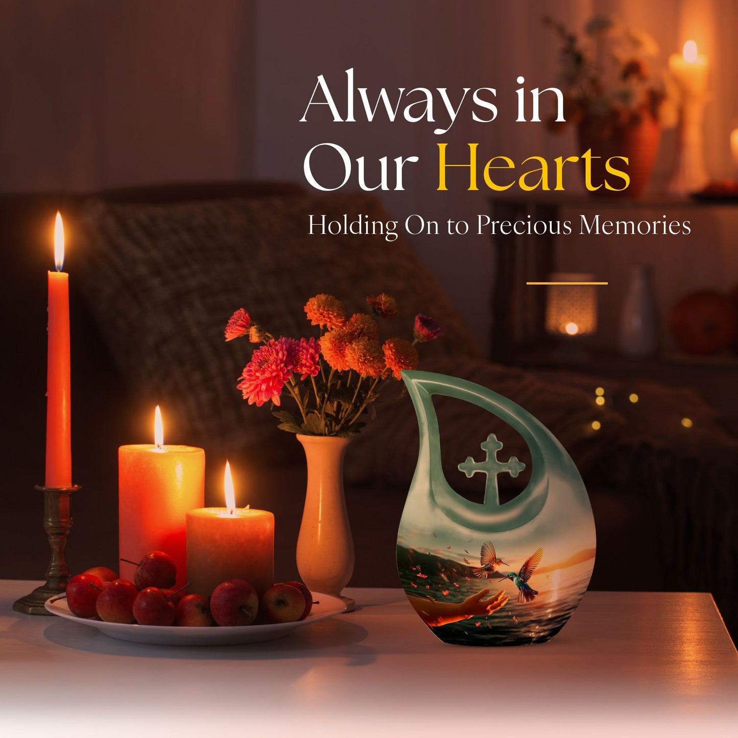 10-inch Aluminium Humming Bird Urn 