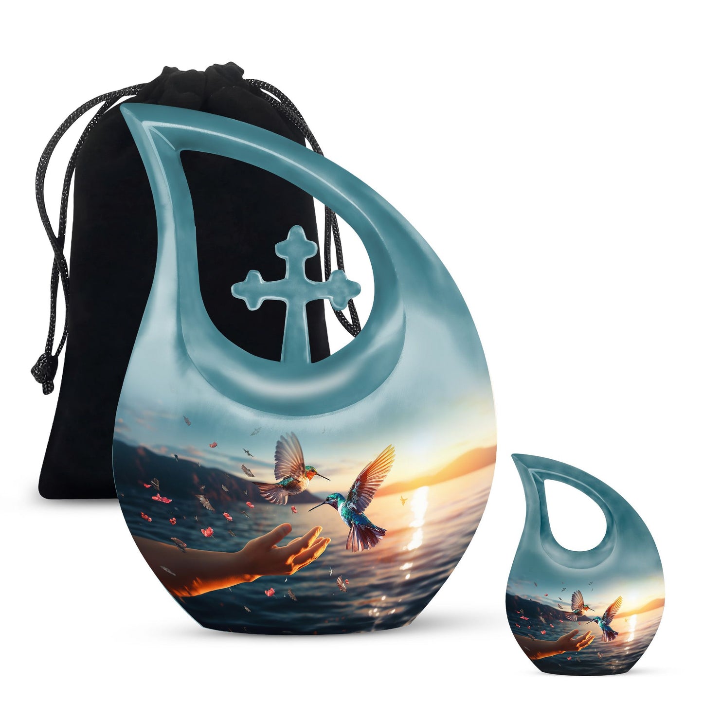 10-inch Aluminium Humming Bird Urn 