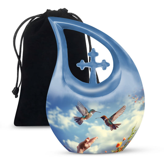 10 Inch Humming Bird Urn,