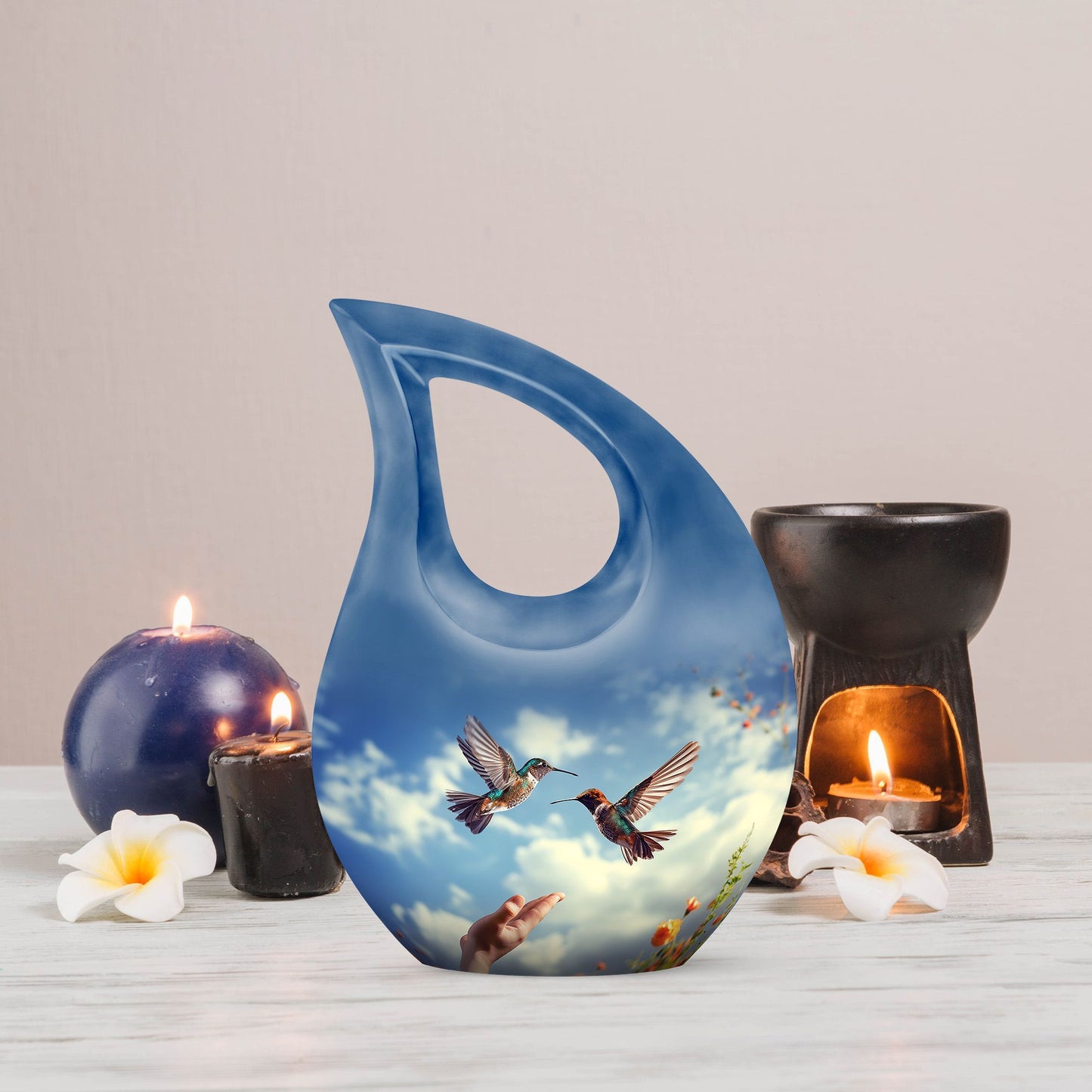10 Inch Humming Bird Urn,