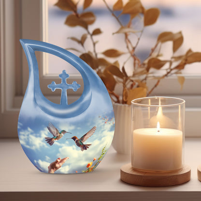 10 Inch Humming Bird Urn,