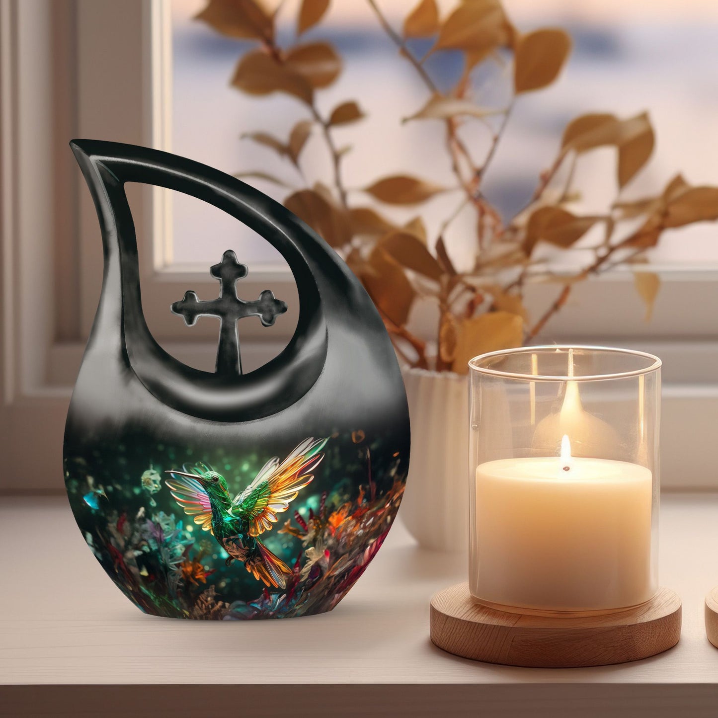 10-inch hummingbird urn 
