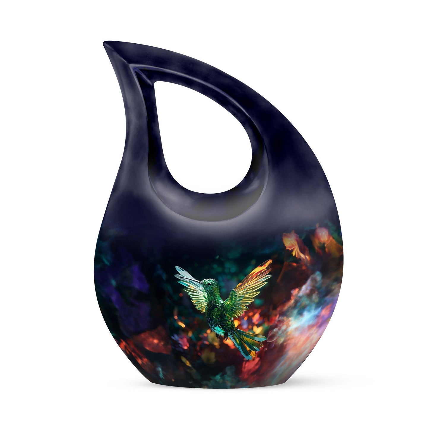 10-inch aluminum Cross Drop Humming Bird Urn, 