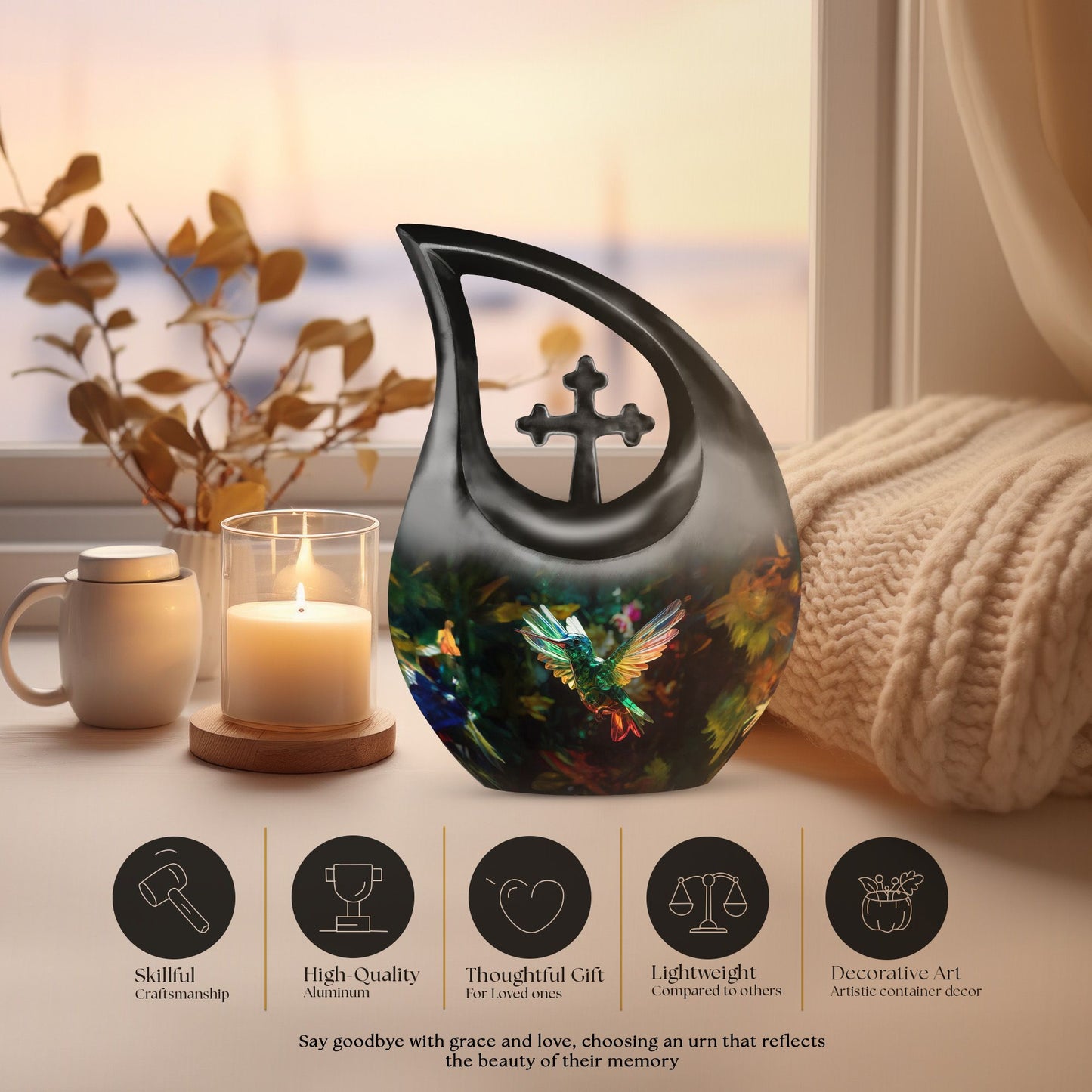 10-inch Humming Bird Urn 