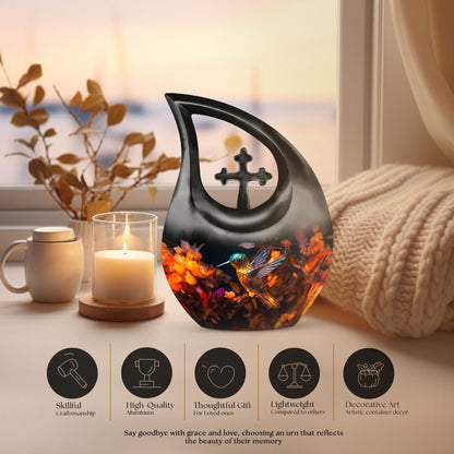 10 Inch Aluminium Humming Bird Urn 