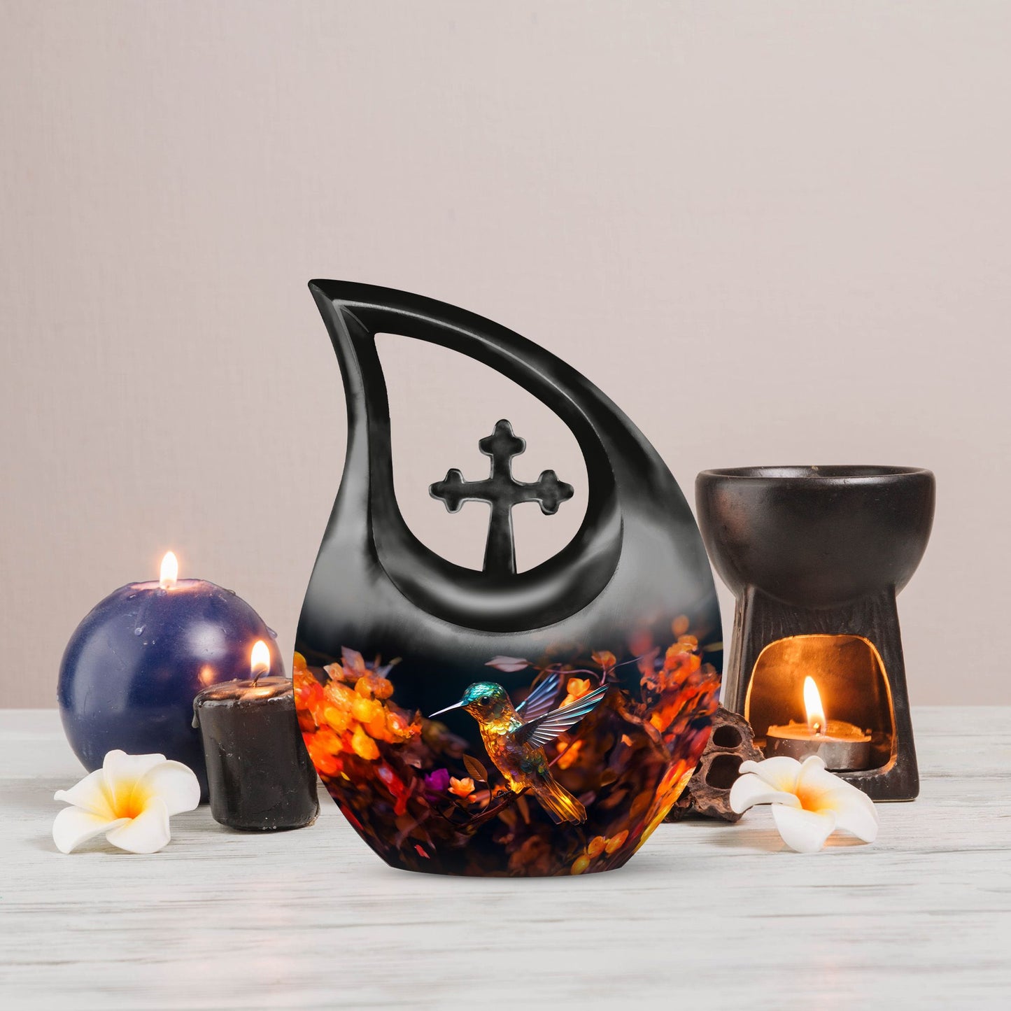 10 Inch Aluminium Humming Bird Urn 