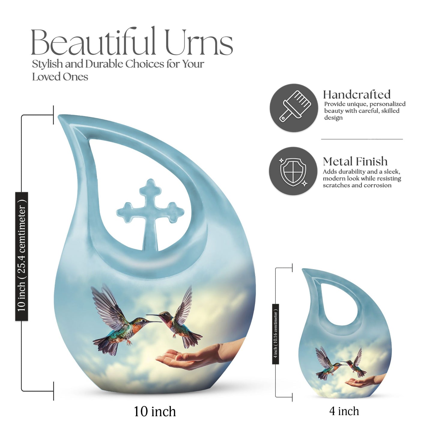 10-inch large Cremation urn 