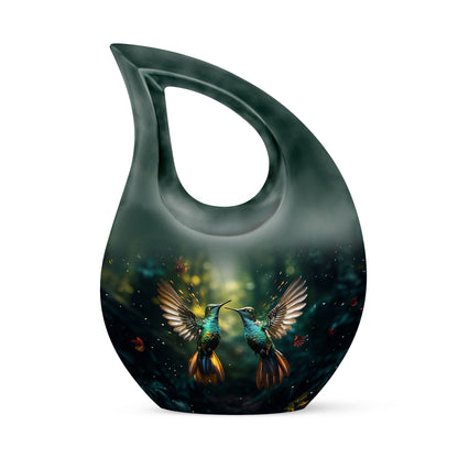 10 Inch Blue Humming Bird Memorial Urn 